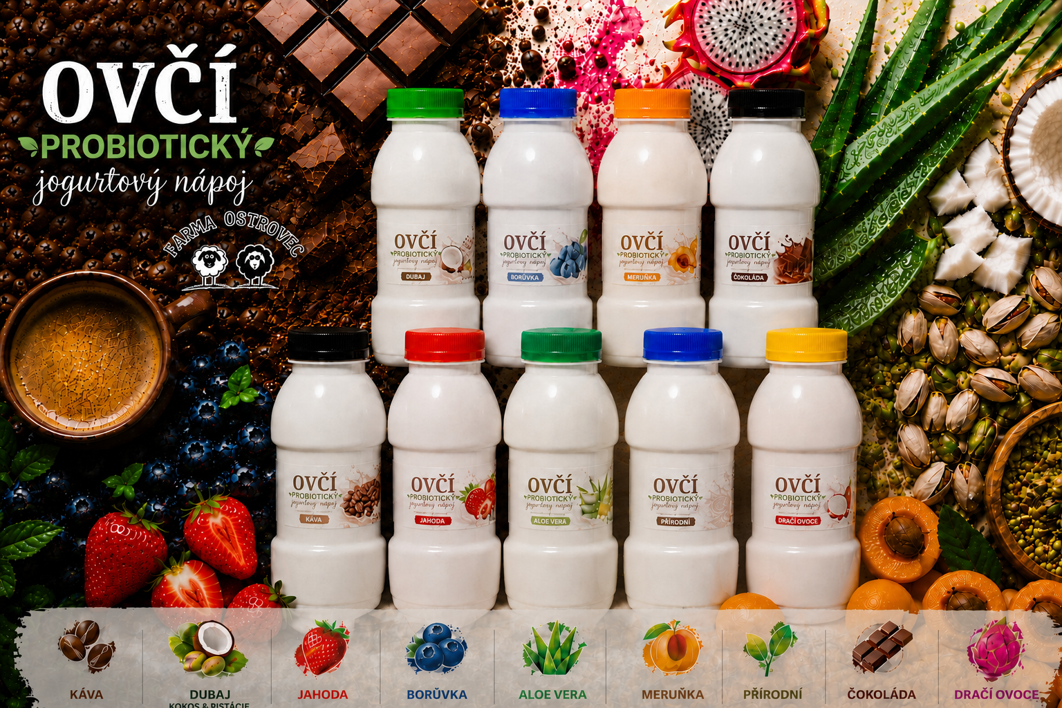 Probiotické nápoje Farma Ostrovec